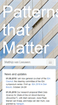 Mobile Screenshot of patternsthatmatter.org